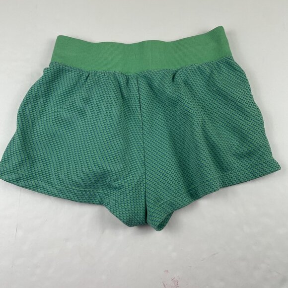 Nike Phoenix Sweat Shorts Women’s L Green High Elastic Waist Logo Print - Picture 2 of 11